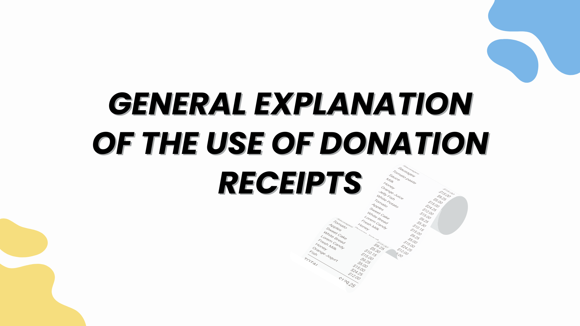 Donations Income General Explanation Of The Use Of Donation Receipts For Institutions ...
